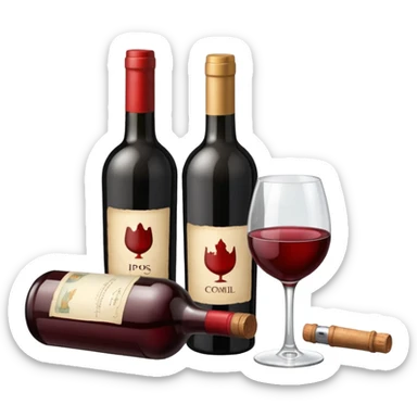 Bottle of wine sticker