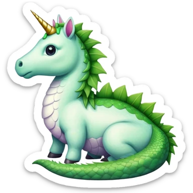 unicorn with a lizard on it  sticker