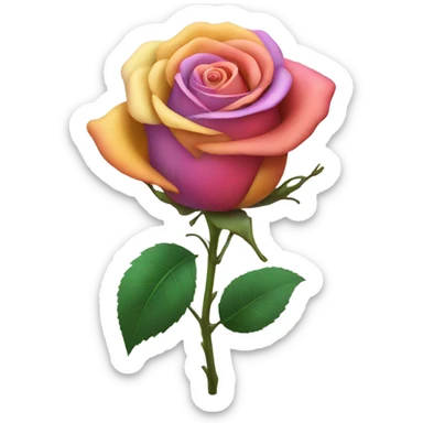 Rose multiple colour sticker