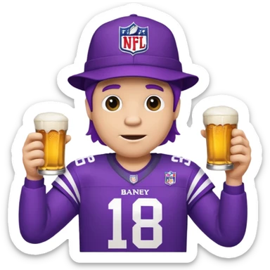 Barney at the superbowl sticker