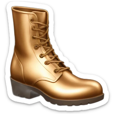 shiny bronze boot sticker