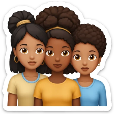Two black girls kids and one mom sticker