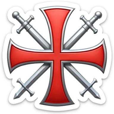 the red cross of the knights templar sticker