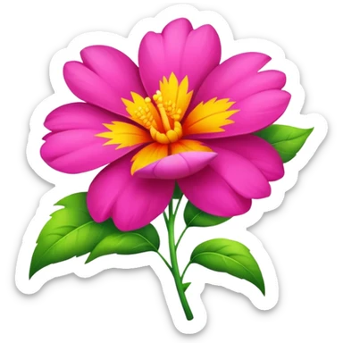 thunder and flower sticker
