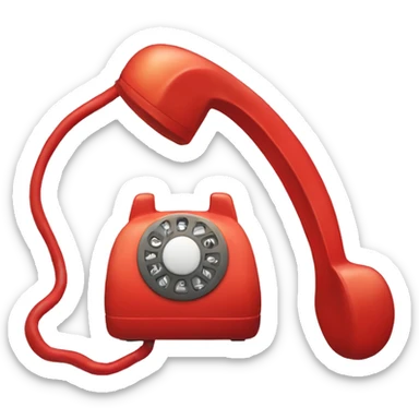 telephone receiver, fire, red, fire, fire  sticker