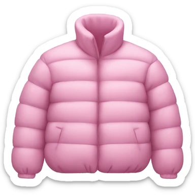 Pink puffer jacket sticker