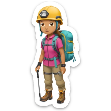 Colorful Helmeted Traveler sticker