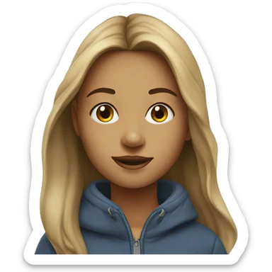 realistic portrait of girl outdoors sticker