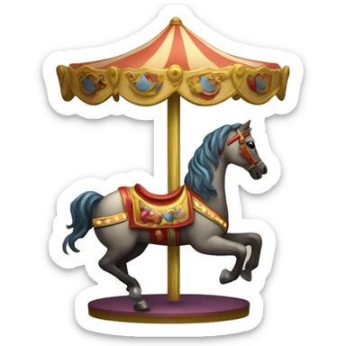 carousel horse from carnival  sticker