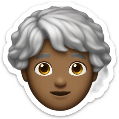 He was born with a slightly dark white skin tone, his hair was black, wet and short, and his eyes were black  sticker