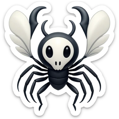 Hollow Knight character jumping sticker
