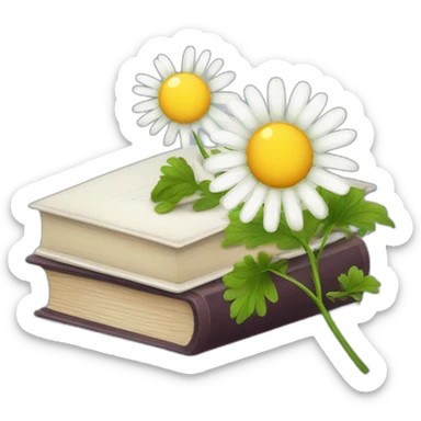 chamomile and books sticker