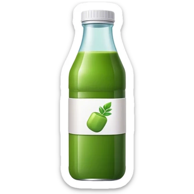 Green juice bottled sticker