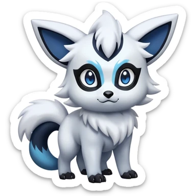 Cool Cute Kawaii Absol-Zorua-Umbreon-Pokemon-hybrid-animal Full Body  sticker