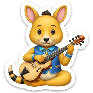 un animal musicien sticker