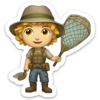animal catcher net sticker