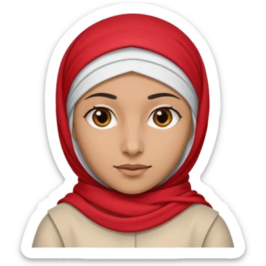 Arab with red and white headscarf sticker