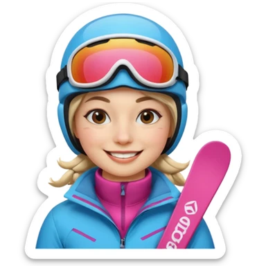 Woman Skiing, add Photo sticker