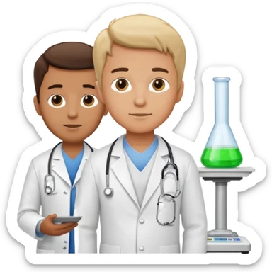 gordo em cima de balança e medico do lado sticker