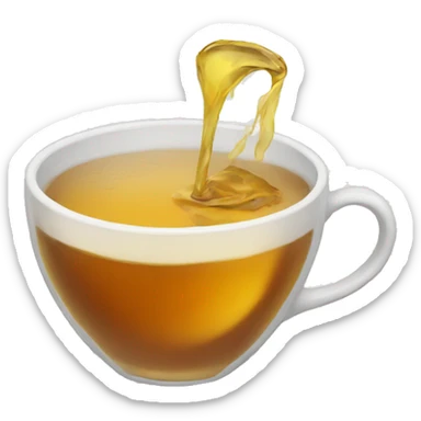 spilling tea sticker