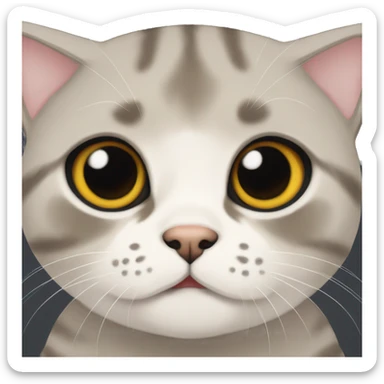 Scottish fold cat em sticker