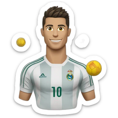 Cristiano ronaldo qui marque un coup de ciseaux sticker