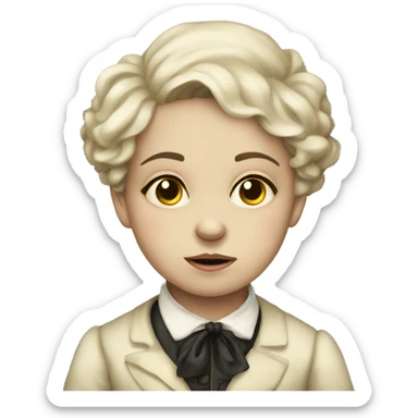 Sickly Victorian child sticker