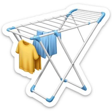 Laundry drying rack sticker