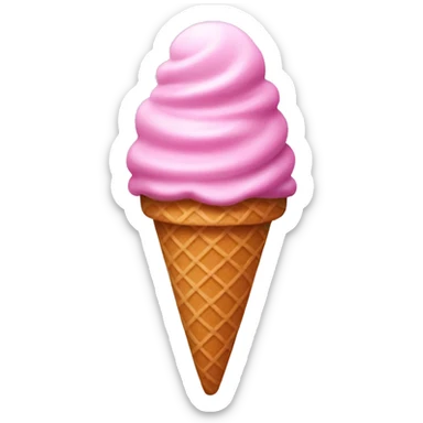 Pink ice cream cone  sticker