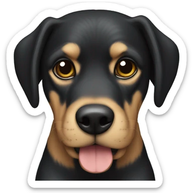 Perro negro sticker