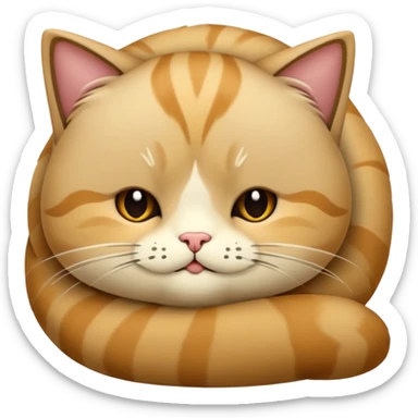 Gato bege dormindo  sticker