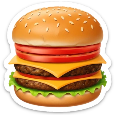 Cheese and tomato and vegetables Burger no beef  sticker
