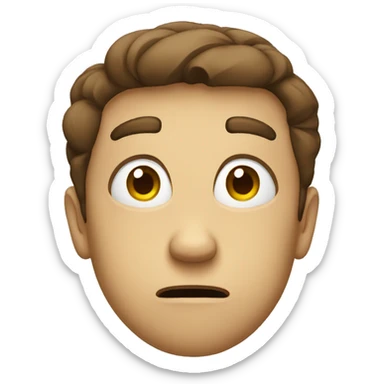 dissatisfied face sticker