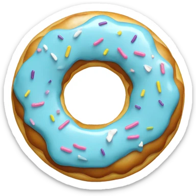 Donut pastel blue sticker