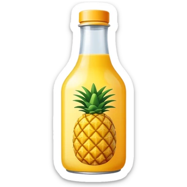 Pineapple juice bottle sticker