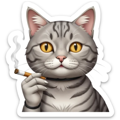 Cat smoking a joint 

 sticker