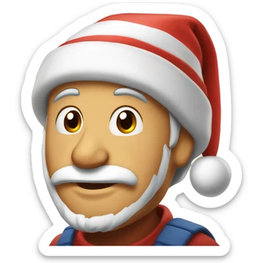 Père Noël mignon avec un tuque  sticker
