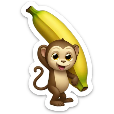 Banana comendo o macaco sticker