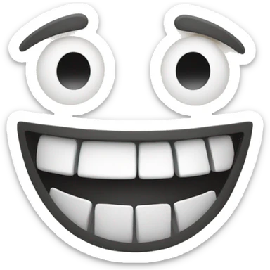 smiling face wih grillz sticker