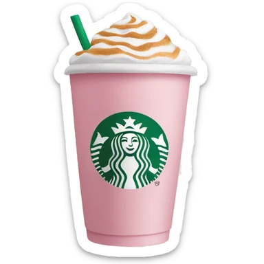 Soft pink Starbucks  sticker