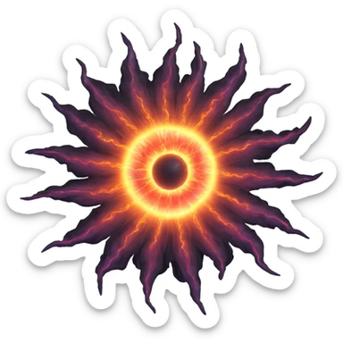 detailed supernova with expanding shock waves sticker