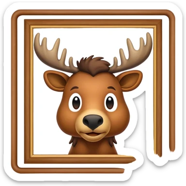 Moosehide on frame sticker