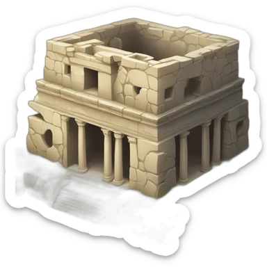 Ancient ruins in mall sticker