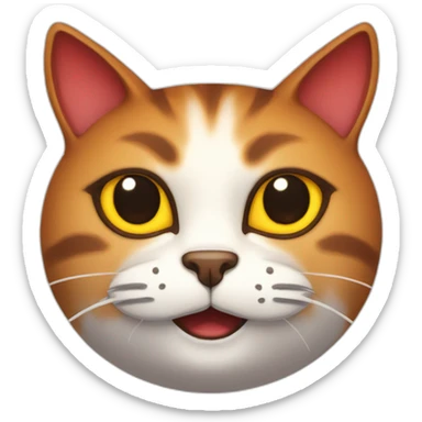 A cat with devil horns sticker