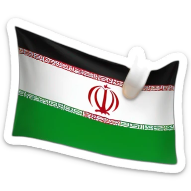 Iranian flag in lion's hand sticker