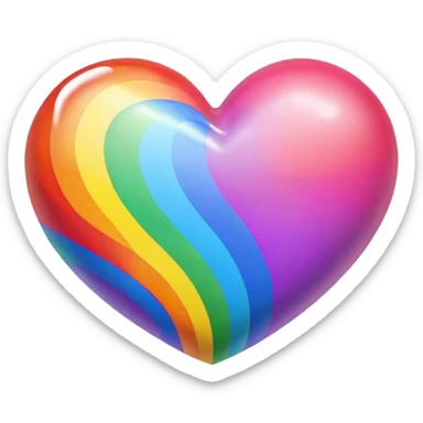 corazón con arcoíris  sticker