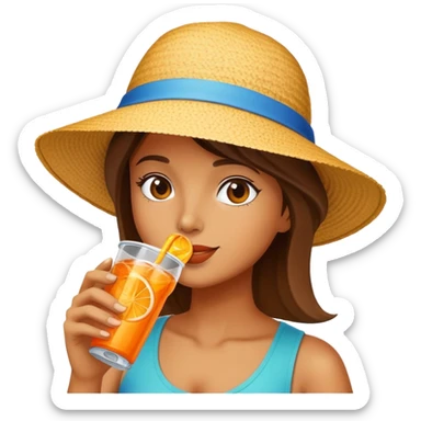 Fanta with a sun hat sticker