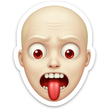 scary and drooling sticker