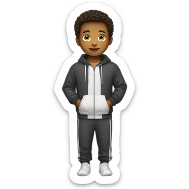 boy wearing a tracksuit full body sticker