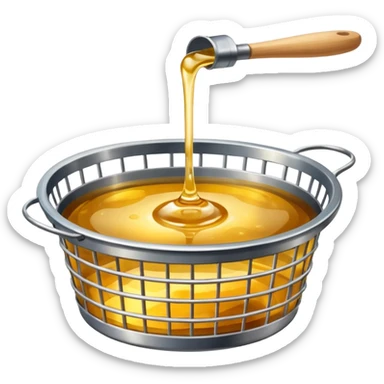 Deep frying oil and basket sticker